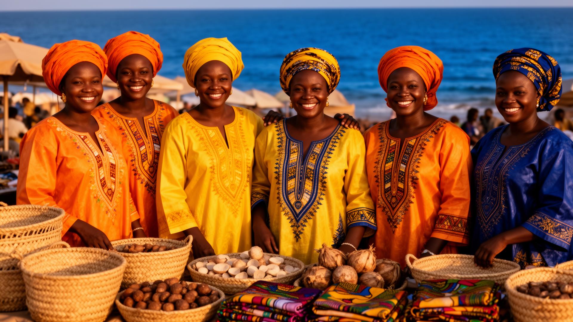 Femmes entrepreneures de Mbour avec leurs produits